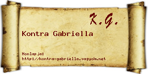 Kontra Gabriella névjegykártya