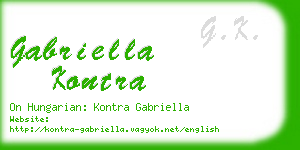 gabriella kontra business card